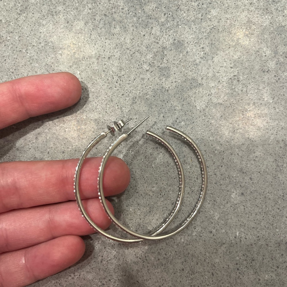 Nordstrom Silver Hoop Earrings Sleek Design